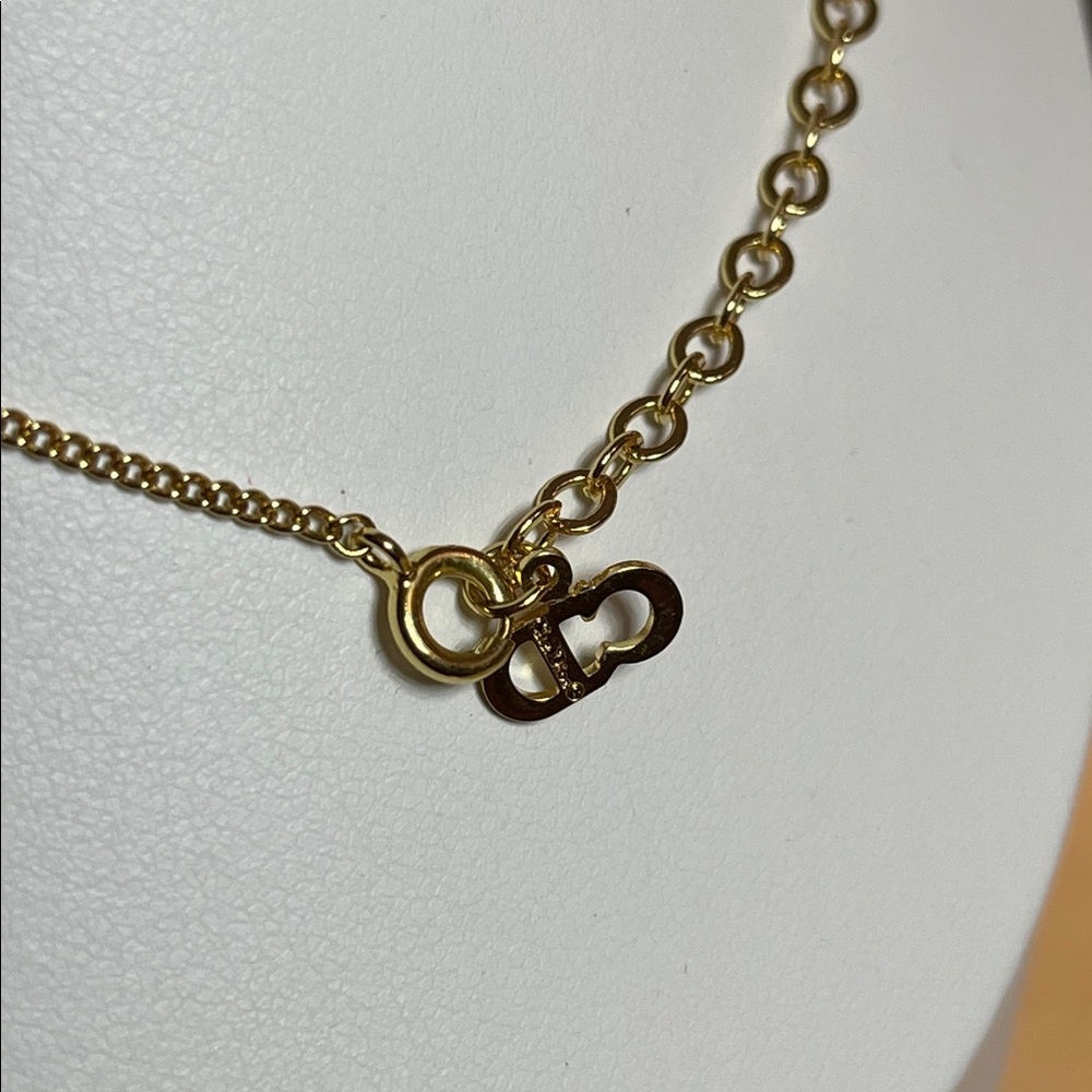NWOT Dior Gold Tone  Necklace Authentic - Picture 5 of 5
